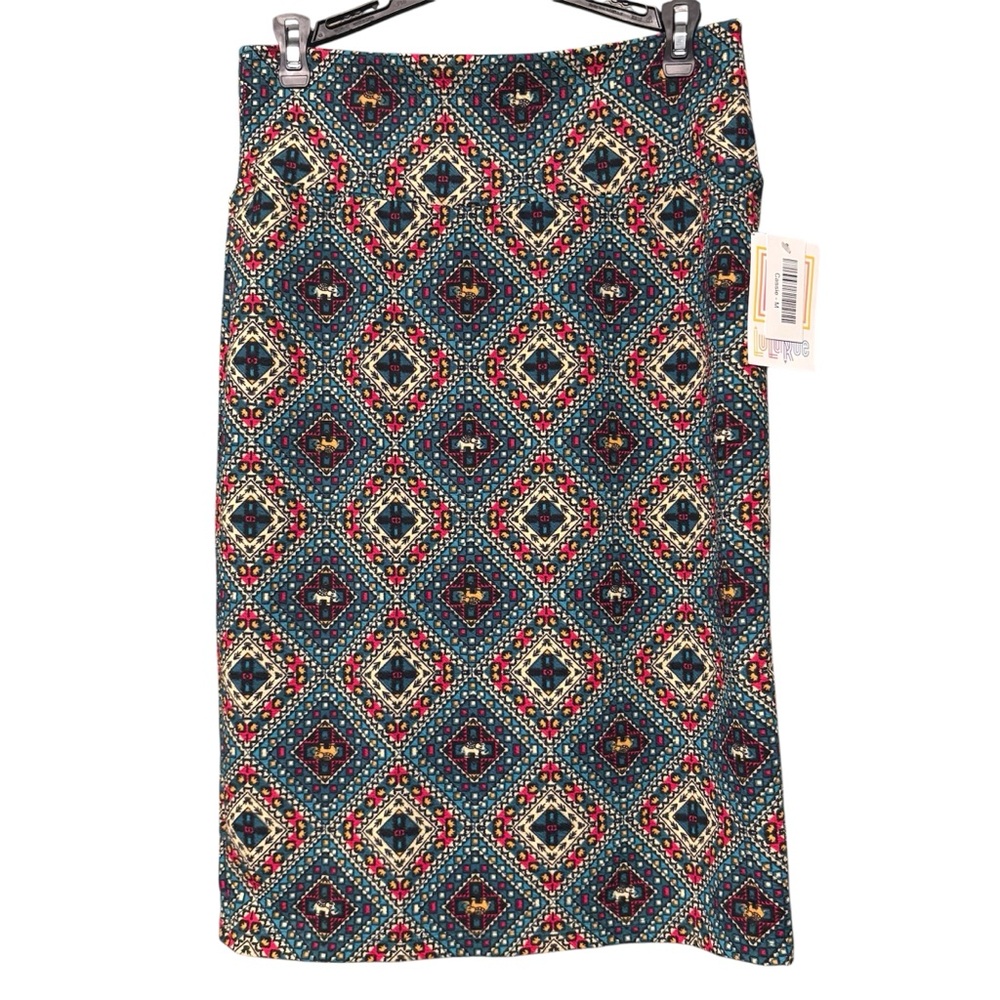 Geometric “Cassie” Skirt with Elephants